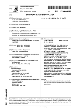 Monitoring Hybridization During PCR Überwachung Der Hybridisierung Während PCR Contrôle De L’Hybridation Pendant La PCR