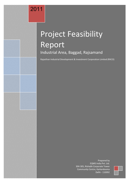 Project Feasibility Report of Proposed Industrial Area Development (Industrial Area, Bagga2011d) by Rajasthan Industrial Development & Investment Corporation Limited