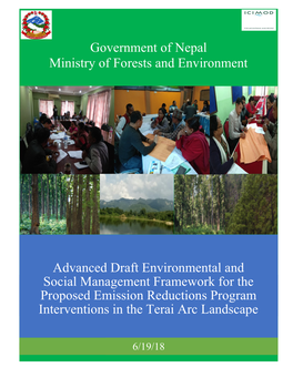 Government of Nepal Ministry of Forests and Environment Advanced
