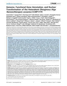 Nannochloropsis Oceanica CCMP1779