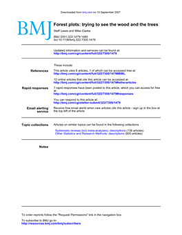 Forest Plots: Trying to See the Wood and the Trees