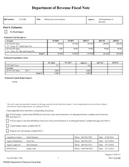 Fiscal Note Package 42403