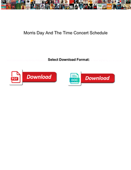 Morris Day and the Time Concert Schedule