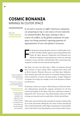 Cosmic Bonanza: Mining in Outer Space