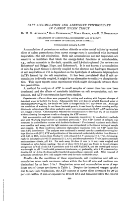 The ATP Content of Carrot Slices Decreased by 20-25