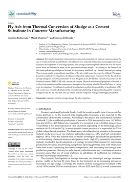 Fly Ash from Thermal Conversion of Sludge As a Cement Substitute in Concrete Manufacturing