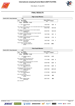 International Jumping Events Match (ESP-ITA-POR)