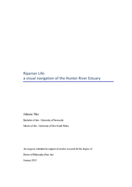 Riparian Life: a Visual Navigation of the Hunter River Estuary