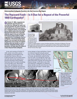 The Hayward Fault—Is It Due for a Repeat of the Powerful 1868 Earthquake?