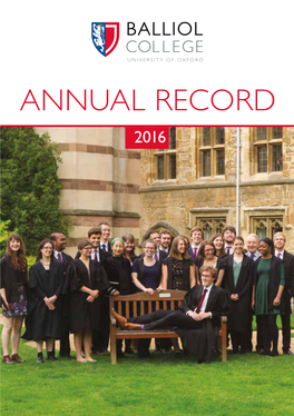 Balliol College Annual Record 2