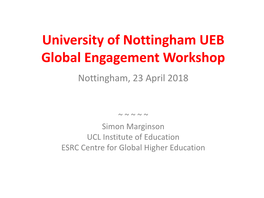 U Nottingham UEB 23 April 2018