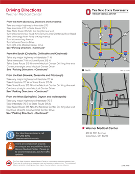 Driving Directions Wexner Medical Center