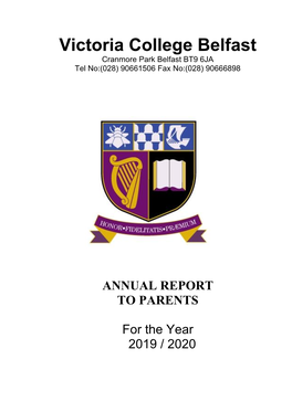 ANNUAL REPORT to PARENTS for the Year 2019 / 2020