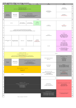 NATIONAL GEOGRAPHIC CHANNEL Program Schedule January(Weekly)