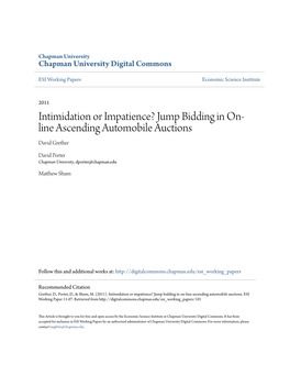 Jump Bidding in On-Line Ascending Automobile Auctions