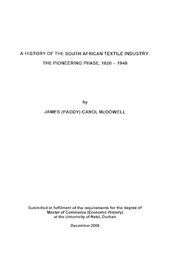 South African Textile Industry