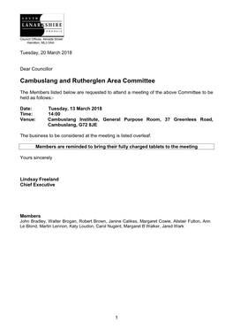 Cambuslang and Rutherglen Area Committee