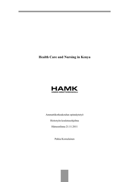 Health Care and Nursing in Kenya