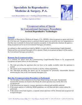 Cryopreservation of Sperm in Conventional Surrogacy Procedures.Pdf