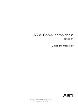 ARM® Compiler Toolchain Version 4.1