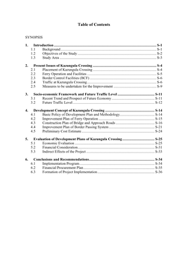 Table of Contents