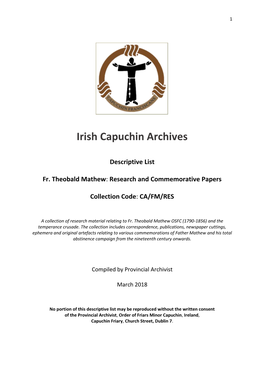 Fr. Theobald Mathew: Research and Commemorative Papers