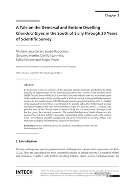 A Tale on the Demersal and Bottom Dwelling Chondrichthyes in the South of Sicily