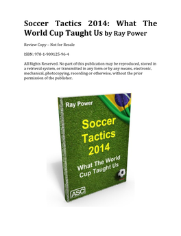 Soccer Tactics 2014: What the World Cup Taught Us by Ray Power