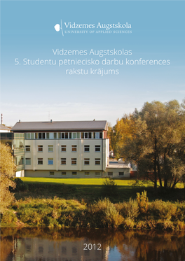 Vidzemes Augstskolas 5. Studentu Pētniecisko Darbu Konferences Rakstu Krājums