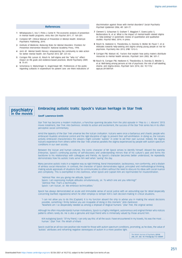 Psychiatry References Psychiatr Epidemiol 2006; 41: 369–77