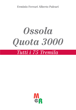 Ossola Quota 3000 Tutti I 75 Tremila Indice