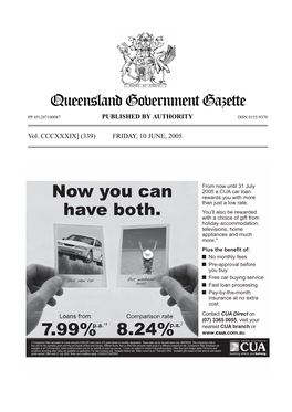 Queensland Government Gazette