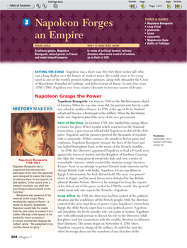 Napoleon Forges an Empire