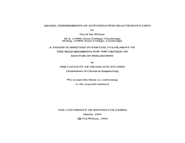 Model Experiments of Autoxidation Reaction Fouling