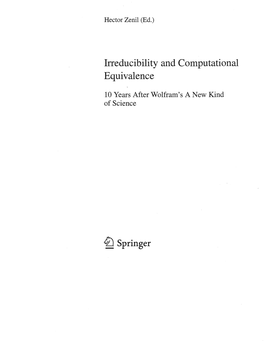 Irreducibility and Computational Equivalence