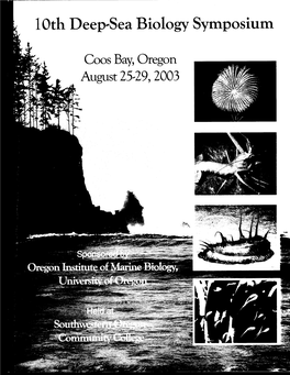 10Th Deep-Sea Biology Symposiu M