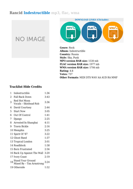 Rancid Indestructible Mp3, Flac, Wma