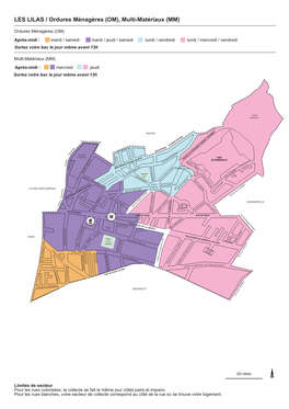 LES LILAS / Ordures Ménagères (OM), Multi-Matériaux (MM)