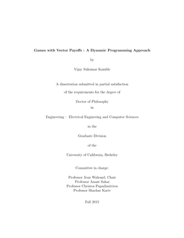 U. C. Berkeley Dissertation