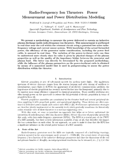 Radio-Frequency Ion Thrusters Power Measurement and Power