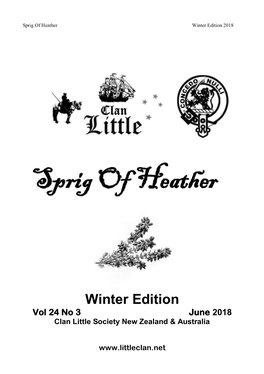 Winter Edition 2018