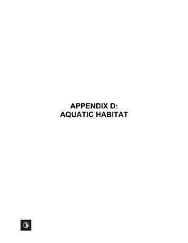 Aquatic Habitat