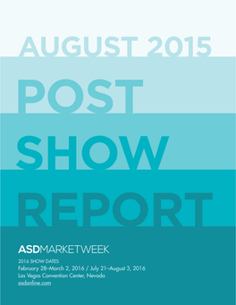 August 2015 Post Show Report