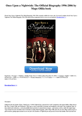 Once Upon a Nightwish: the Official Biography 1996-2006 by Mape Ollila Book