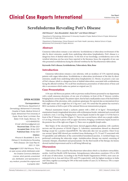 Scrofuloderma Revealing Pott's Disease