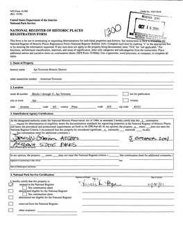 National Register of Historic Places Registration Form