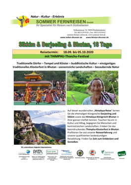 18.09. Bis 05.10.2020 Mit THIMPHU-Thsechu-Festival