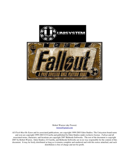 Fallout Unisystem Formatting.Odt