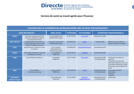 Liste Des Services De Santé Au Travail 91