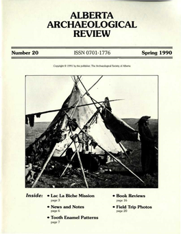 Alberta Archaeological Review